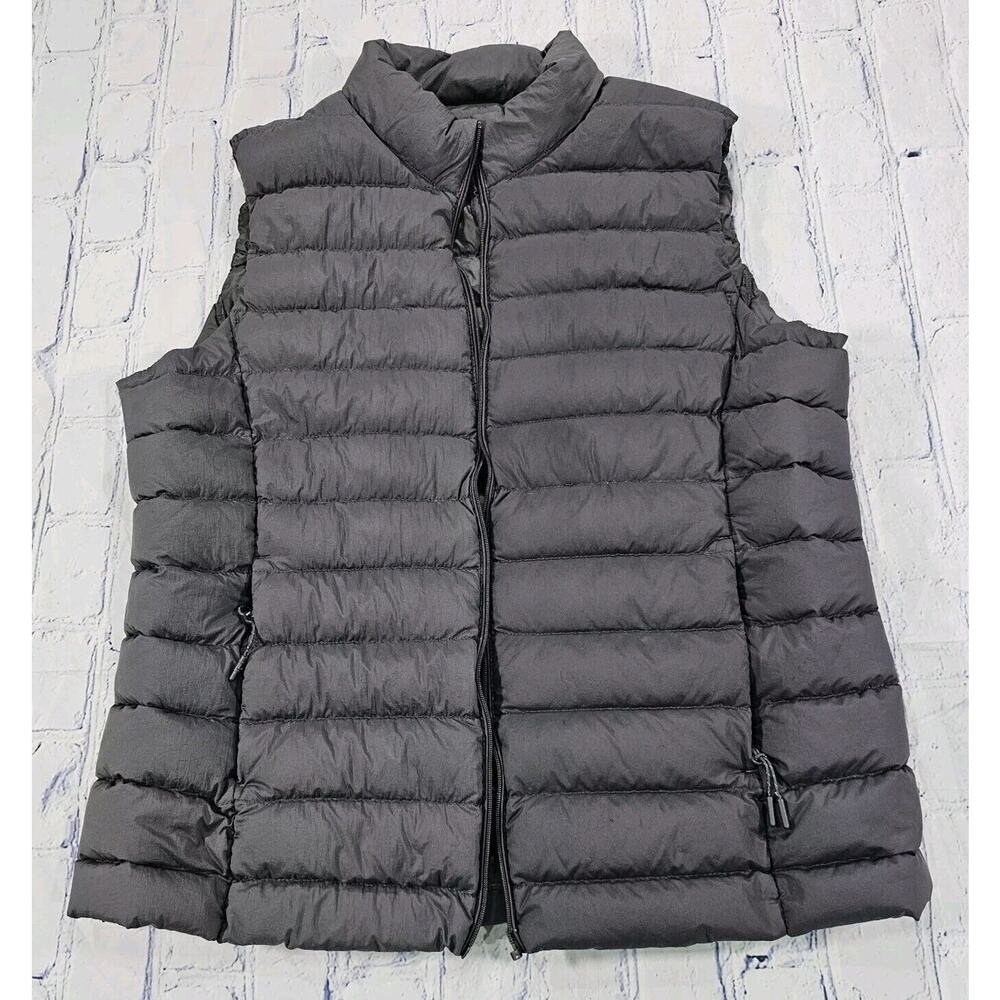 Lapasa MENS SIZE LARGE Duck Down Puffer Vest Gray Pockets